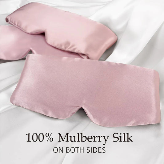 100% Mulberry Silk Blackout Sleeping Eye Mask Soft And Non-Intraocular Pressure Sleeping Mask Suitable For Side Sleep Adjustable