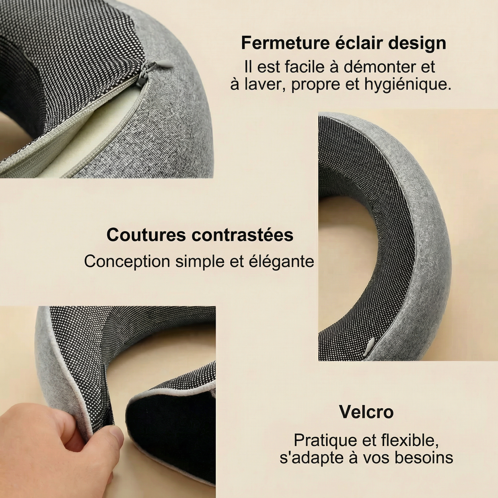 Oreiller de Voyage Ergonomique