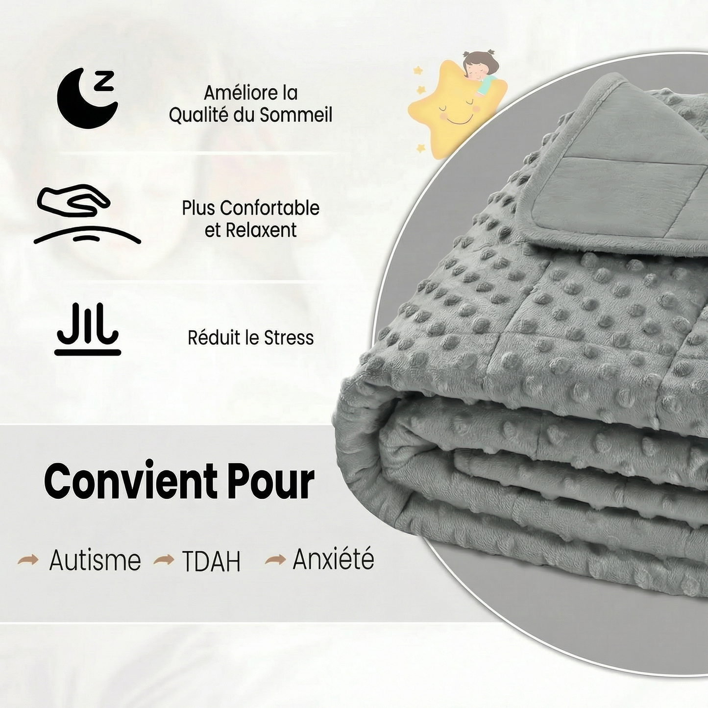 Couverture Lestée Enfants │ Double Face