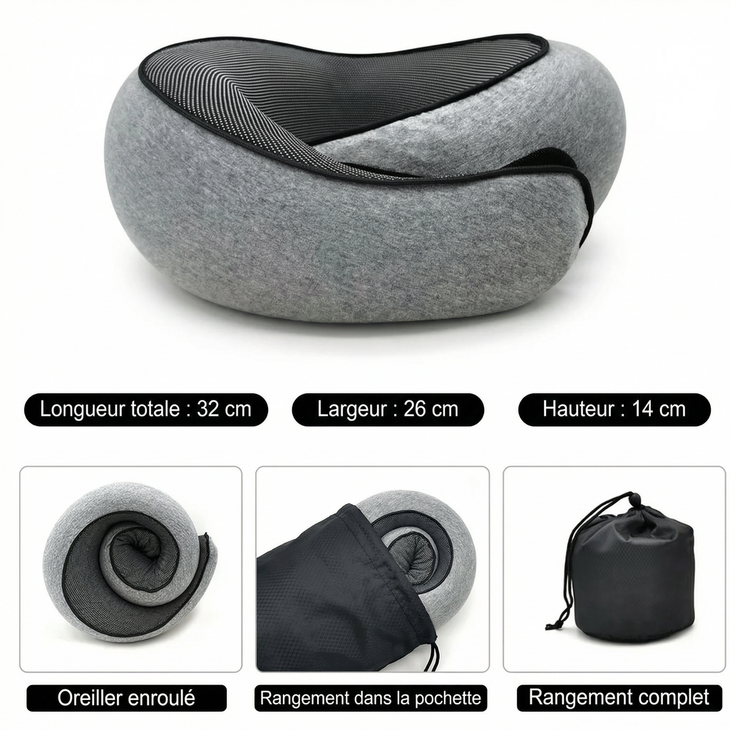Oreiller de Voyage Ergonomique