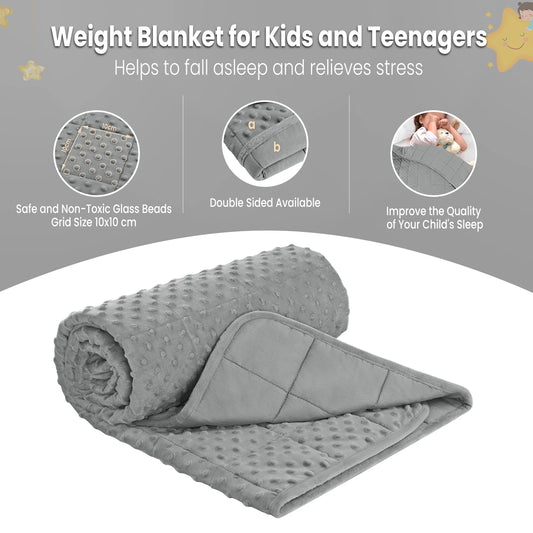 WOLTU Weighted Blanket for Kids Teenagers Double Sided Heavy Blanket Reduce Stress Relaxation Therapeutic Sleeping Blanket